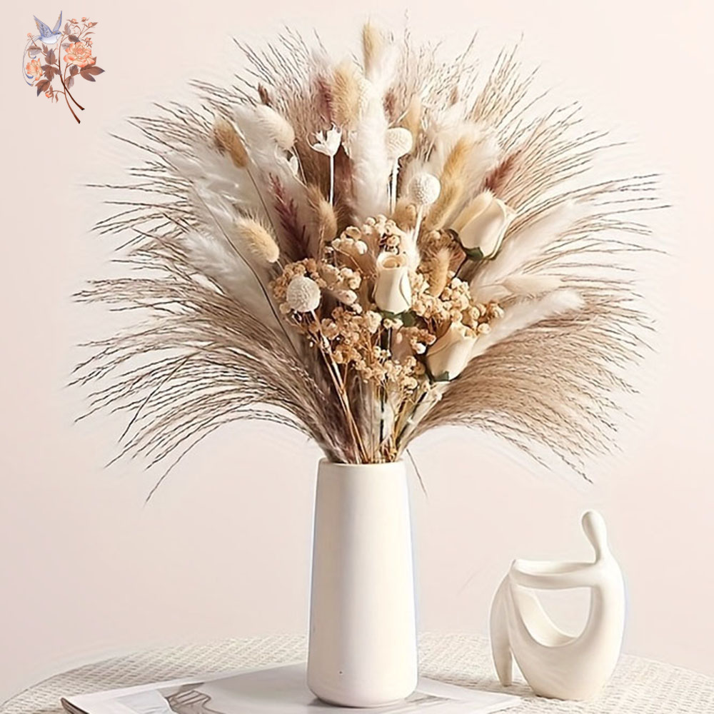 Baby Breath Dried - 80 Pezzi Bouquet di Fiori Artificiali