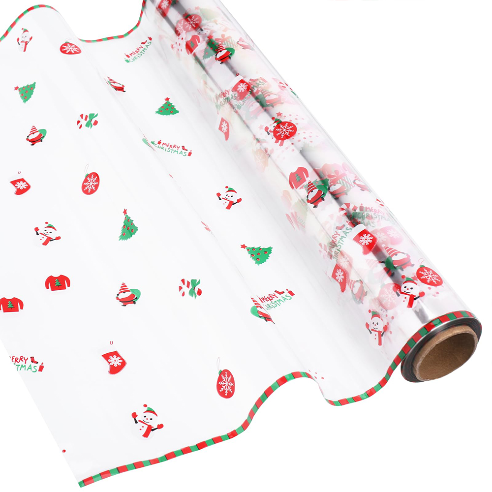 Cellophane Wrap Clear - 1 rotolo di involucro natalizio in