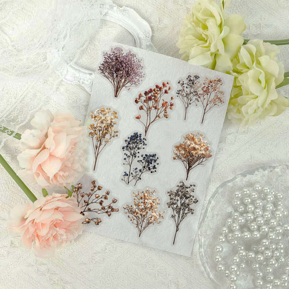50 Pezzi Adesivi Vintage in PE - Baby Breath Dried recensione e prezzo